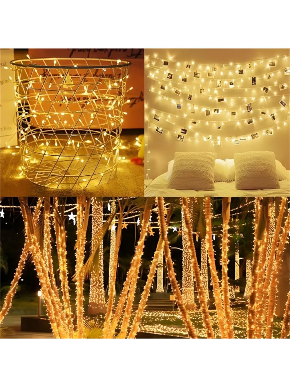300 LED Christmas Lights, 98.5FT 8 Lighting Modes, Plug in Waterproof Mini Light